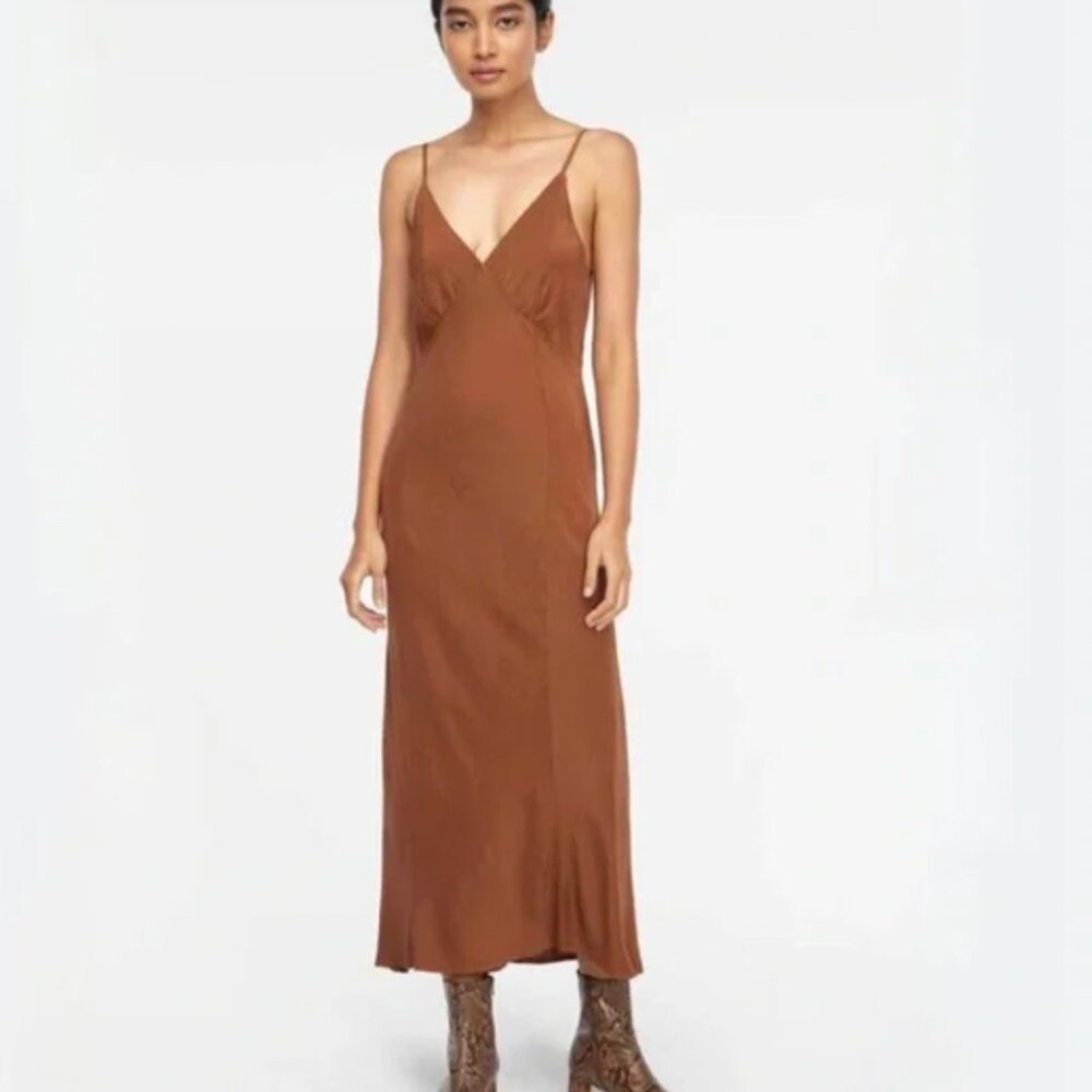 Lacausa Burnt Orange Slip Dress